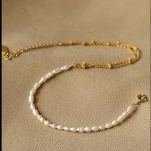 Gold Freshwater Pearl Beaded Bracelet